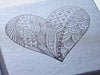Pewter Gift Box with Black Foil Heart Design