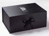 Example of Custom 1 Colour Screen Printed Logo Onto Black Gift Box