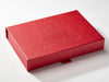 Red Shallow Gift Box with Custom Debossed Logo