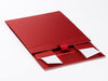 Red Medium Folding Gift Box Supplied Flat with Ribbon From Foldabox