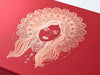 Red gift box with foil printed rose gold Boho Diva Design