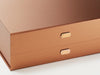 Rose Copper Metal Slot Decal Labels Featured on Copper Slot Gift Box