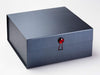 Red Gemstone Decorative Closure on Pewter XL Deep Gift Box