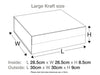 Natural Kraft Large Gift Box Sample Assembled Size