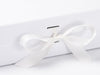 White Large Folding Gift Box sample changeable ribbon detail