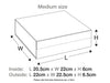 Black Medium Gift Box Sample Assembled Size Line Drawing