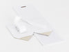 White Large Cube Gift Box With Changeable Ribbon Supplied Flat