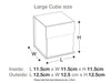 Large Cube Gift Box With Changeable Ribbon Assembled size