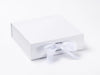 Medium White Folding Gift Box with Changeable Ribbon Sample