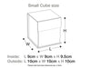 Navy Blue Small Cube Gift Box Assembled Size