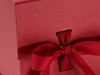 Large Pearl Red Cube with Slots and Changeable Ribbon Detail