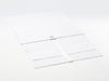 White A3 Deep Gift Box Sample Supplied Flat with Ribbon