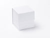 Small White Cube Luxury Folding Gift Box sample without ribbon