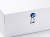 Sapphire Gemstone Gift Box Closure on White XL Deep Detail