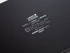 Black Folding Gift Box with Custom Silver Foil Logo Design To Lid