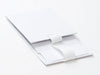 White Small Folding Gift Box with Magnetic Closure and Fixed Ribbon Supplied Flat