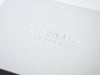 Custom Silver Foil Logo onto White Folding Gift Box
