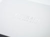 Custom Printed Silver Foil Logo to Lid of White Folding Gift Box