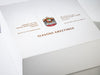 White XL Deep Folding Gift Box with Custom Digital CMYK Printed Design