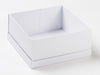 White Lift Off Lid Gift Box With Lid Assembled Under Base