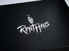 Black Folding Gift Box with Custom White Printed Logo to Lid