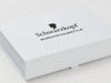 White Folding Gift Boxes with Custom Black Printed Logo