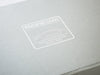 Silver XL Deep Folding Gift Box with Custom White Printed Logo