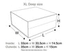 Pewter XL Deep Gift Box Sample Assembled Size