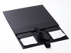 Black A4 Deep Gift Box with Fixed Ribbon Supplied Flat