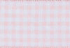 Foldabox UK Sample Pale Pink & White Gingham ribbon 80cm length