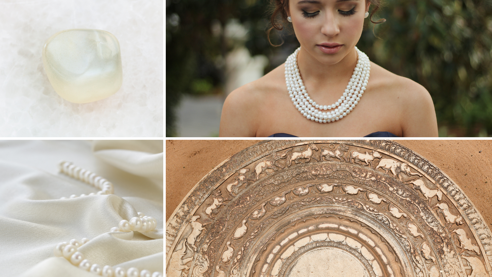 Learn more about the June birthstones -  Pearl and Moonstone