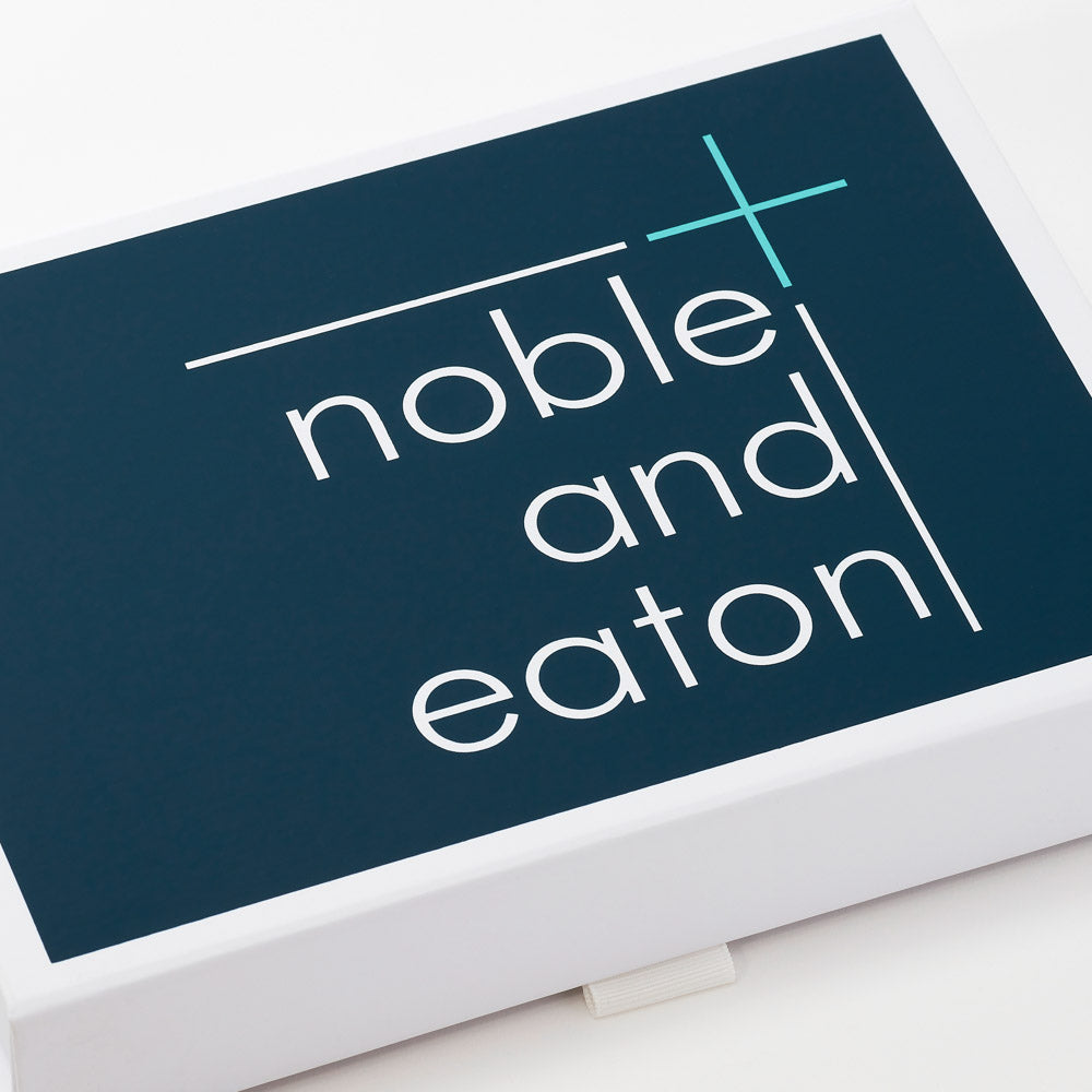 Example of 2 Colour Screen Printing Onto White Gift Box From Foldabox