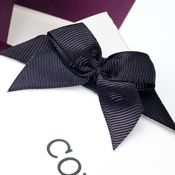 Foldabox UK Grosgrain Ribbon Pre-Tied Bow Stitched to Grosgrain Ribbon Band with Elastic Section