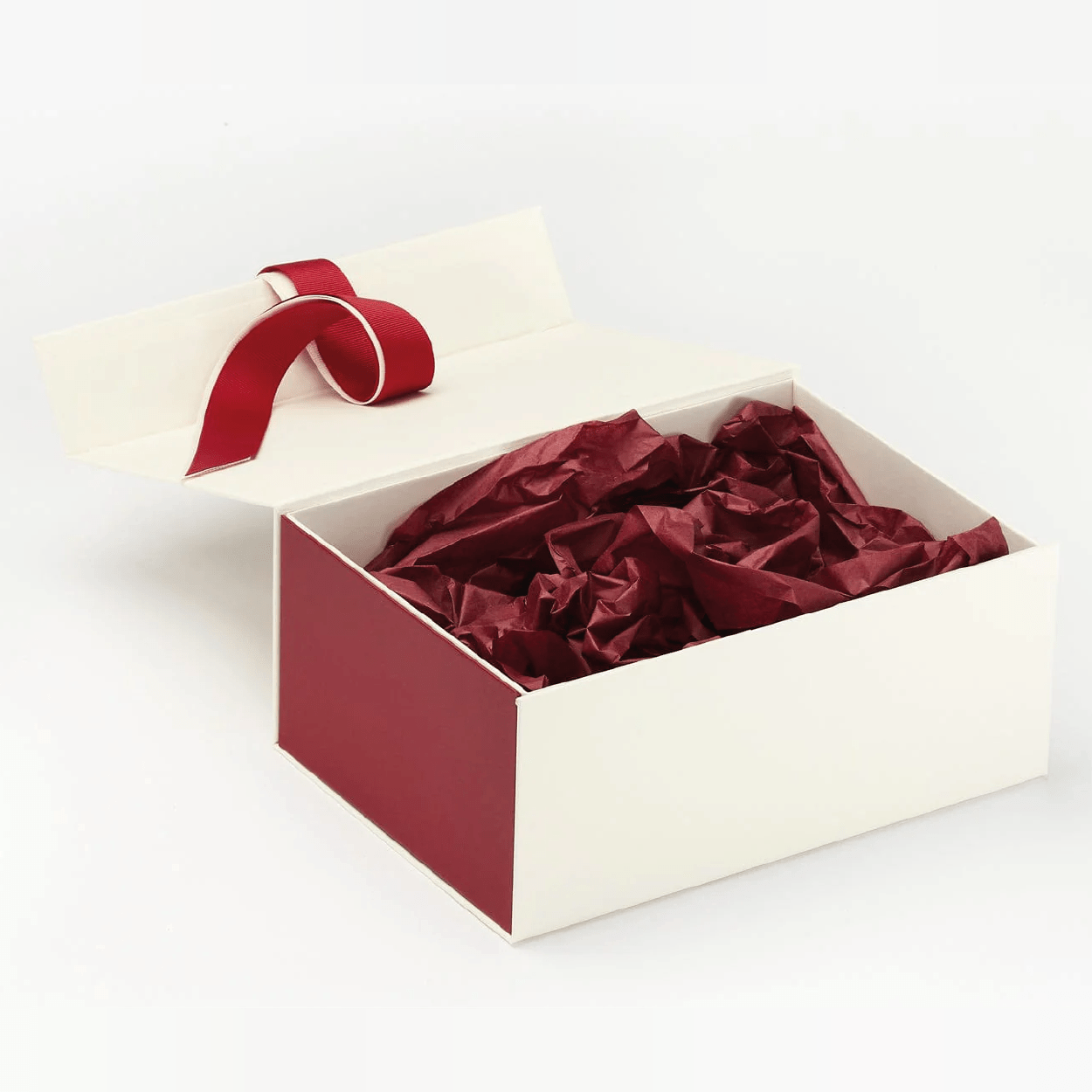 Ribbons and Decorative Gift Box Accesories in Shades of Red
