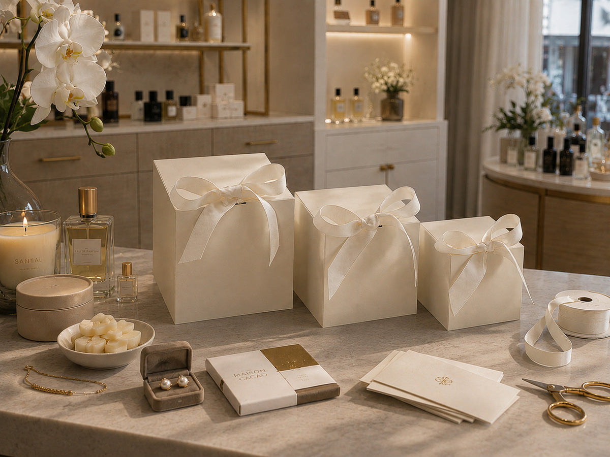 Ivory SoftBox Cube Gift Box Cartons