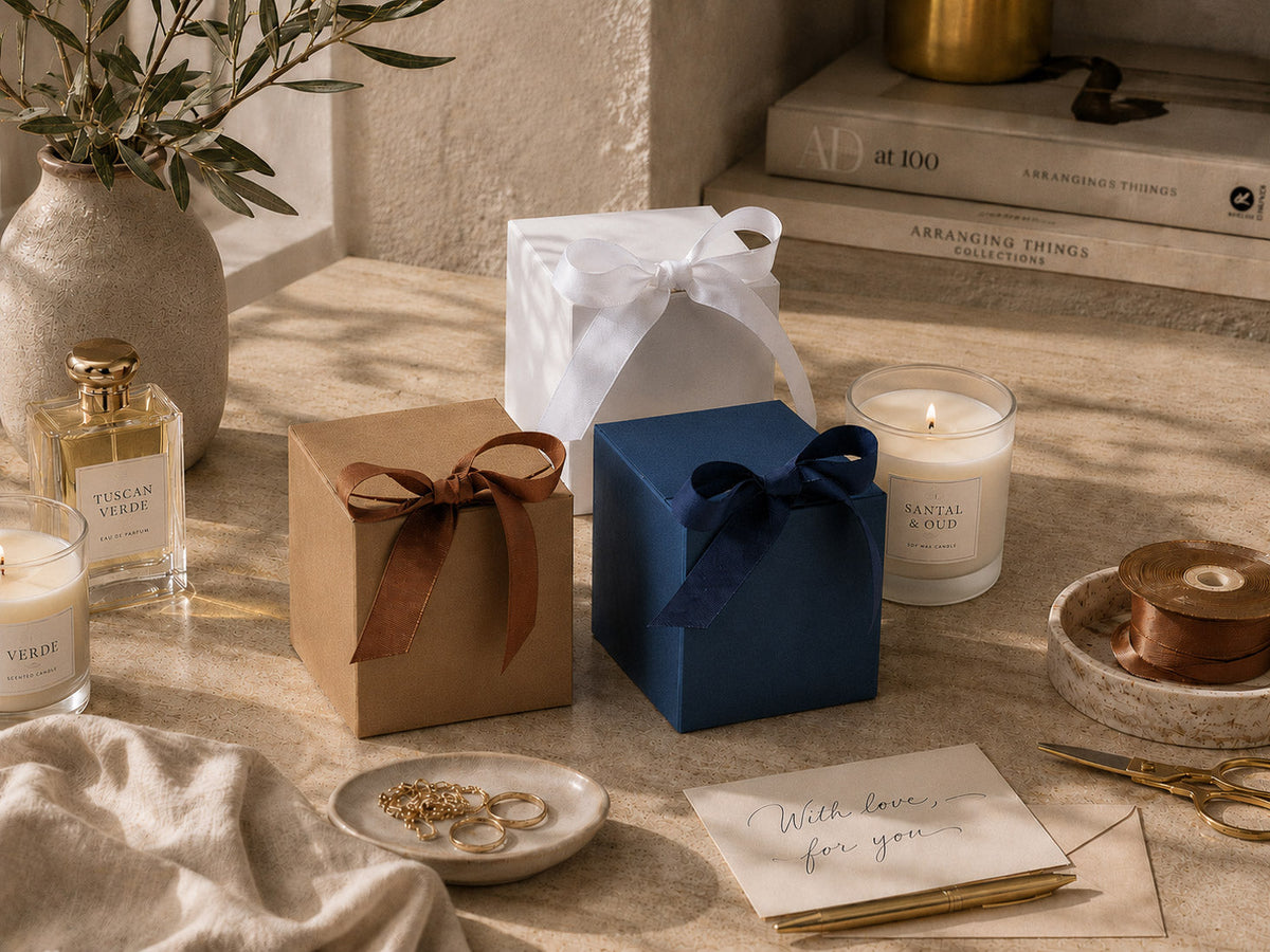 Large Cube SoftBox Gift Carton Samples - Try Before You Buy Bulk