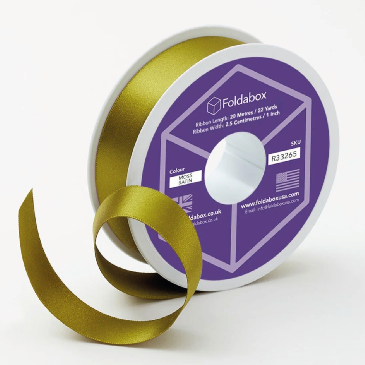 Ribbon Rolls for Gift Packaging | Grosgrain & Recycled Satin | Foldabox ...