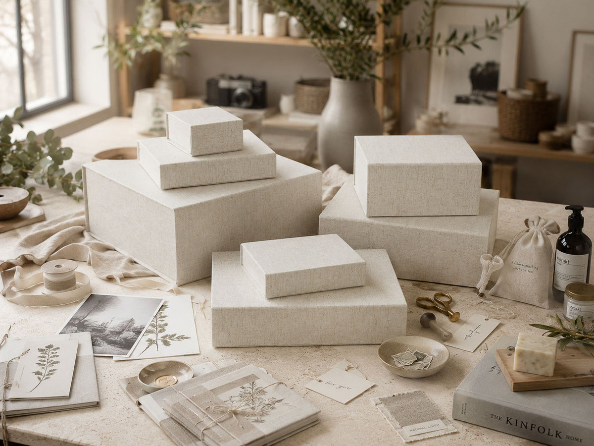 Natural Linen Luxury Gift Box Collection
