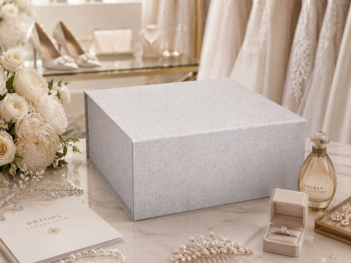 Natural Linen Extra Large Deep Gift Hamper Packaging