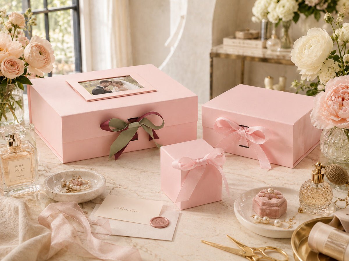 Pale Pink Gift Boxes & Keepsake Boxes 