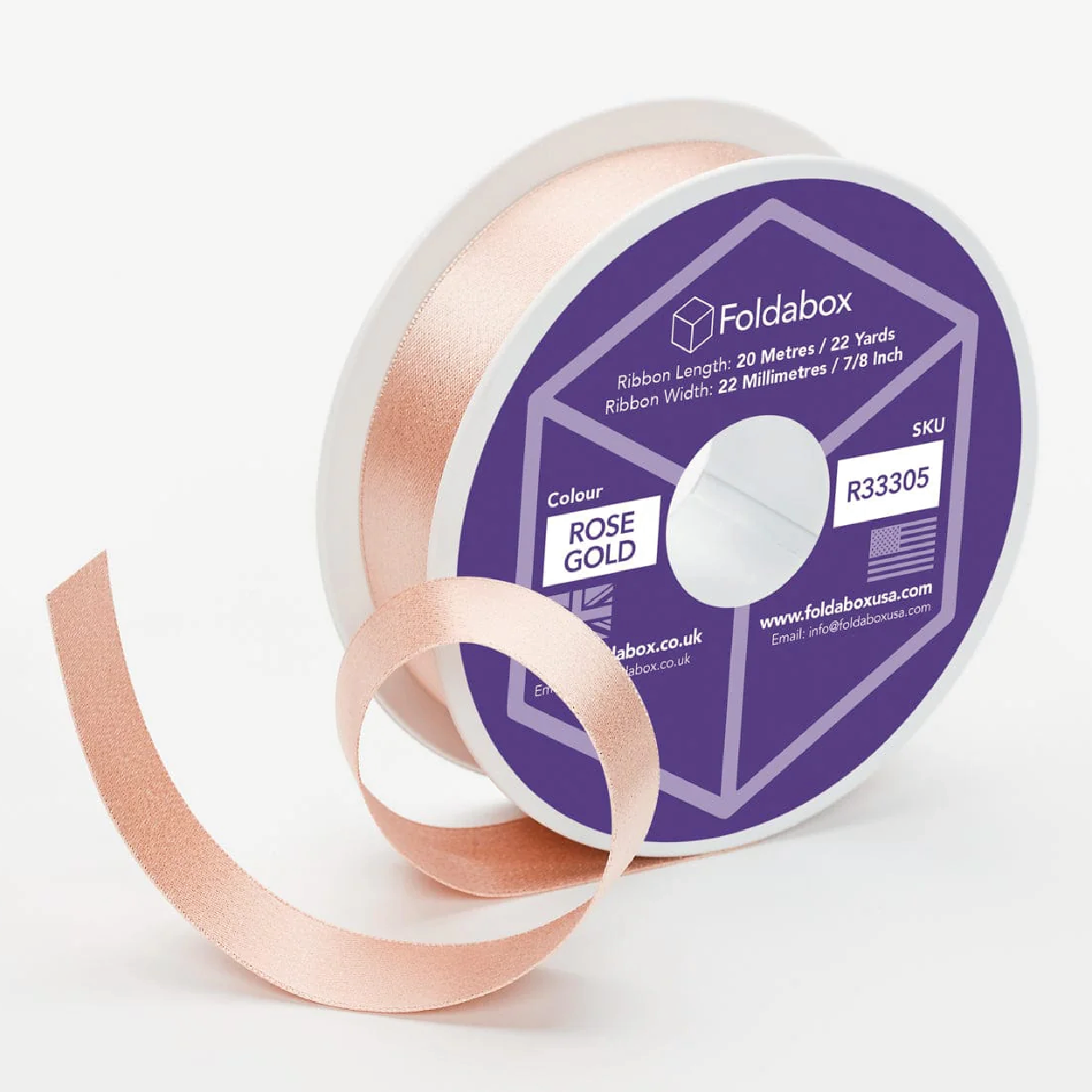 Rose Gold Ribbon and Decorative Accessories for Gift Boxes