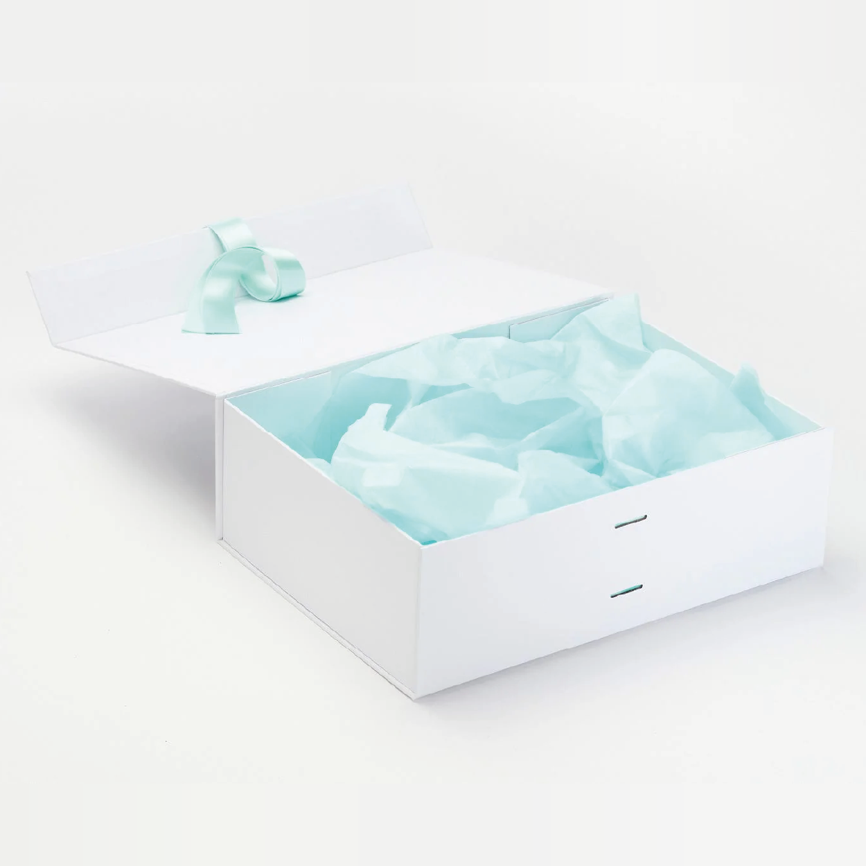 Mint Green and Aqua Ribbon and Decorative Closures for Gift Boxes
