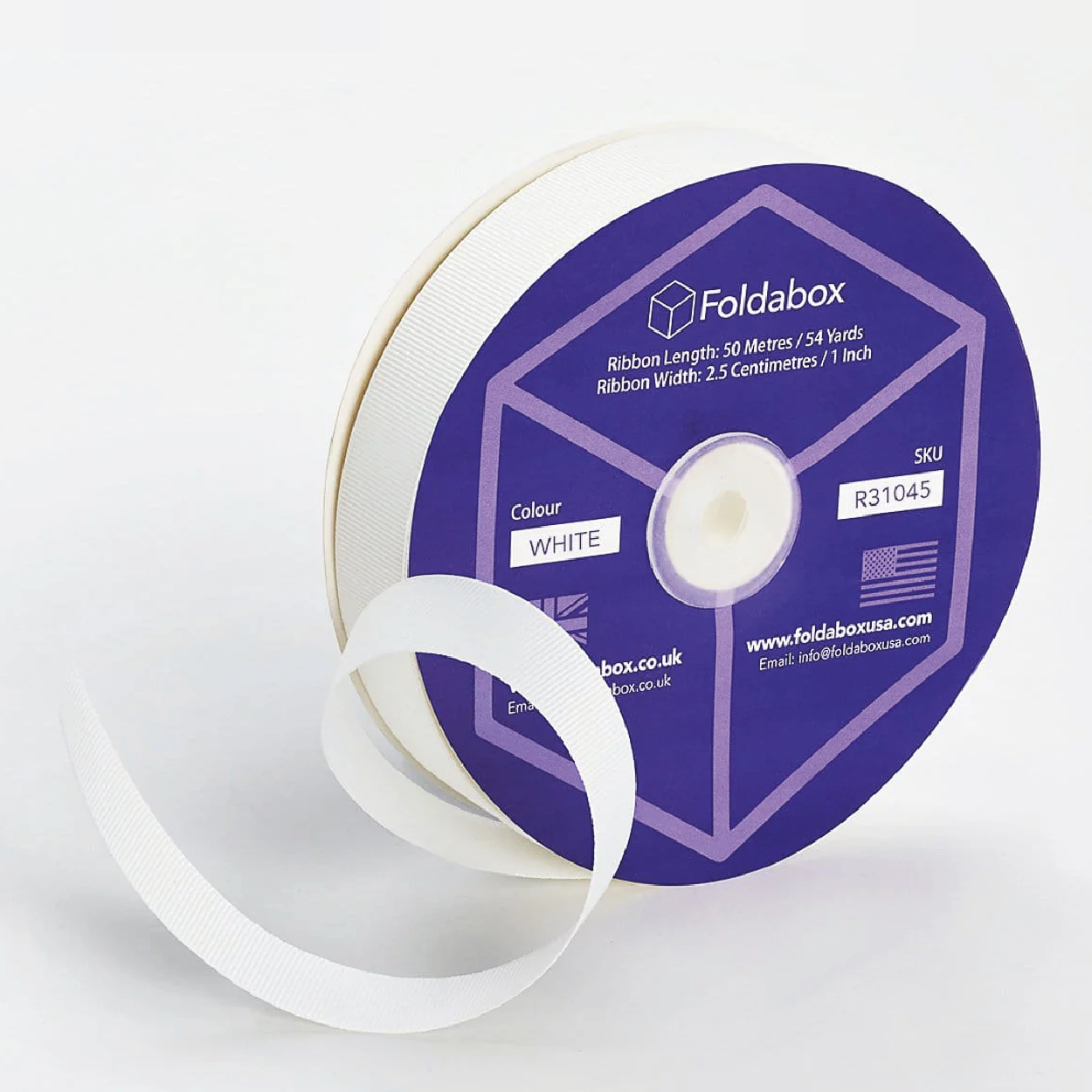 White Grosgrain Ribbon