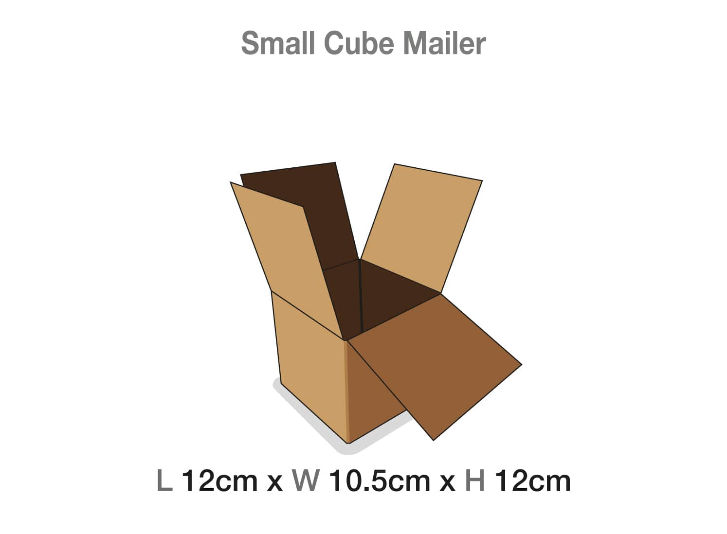 Small Cube Gift Box Protective Corrugated Mailing Carton