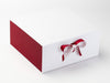 Beauty Ribbon Featured with Claret FAB Sides® Decorative Side Panels Featured on White Gift Box