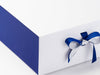 Cobalt Blue FAB Sides Featured with Cobalt Ribbon on White Gift Box