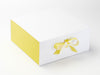 Lemon Yellow Ribbon Featured with Lemon Yellow FAB Sides® on White XL Deep Gift Box
