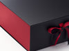 Red Textured FAB Sides® Featured on Black XL Deep Gift Box with Dark Red Double Ribbon Close Up
