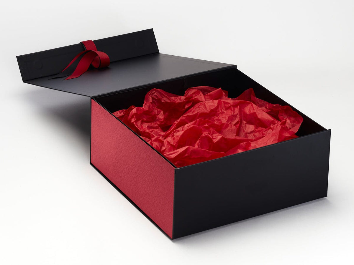 Dark Red Ribbon for Luxury Slot Gift Boxes with Changeable Ribbon