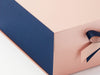 Sample Navy Textured FAB Sides® Featured on Rose Gold Gift Box Close Up